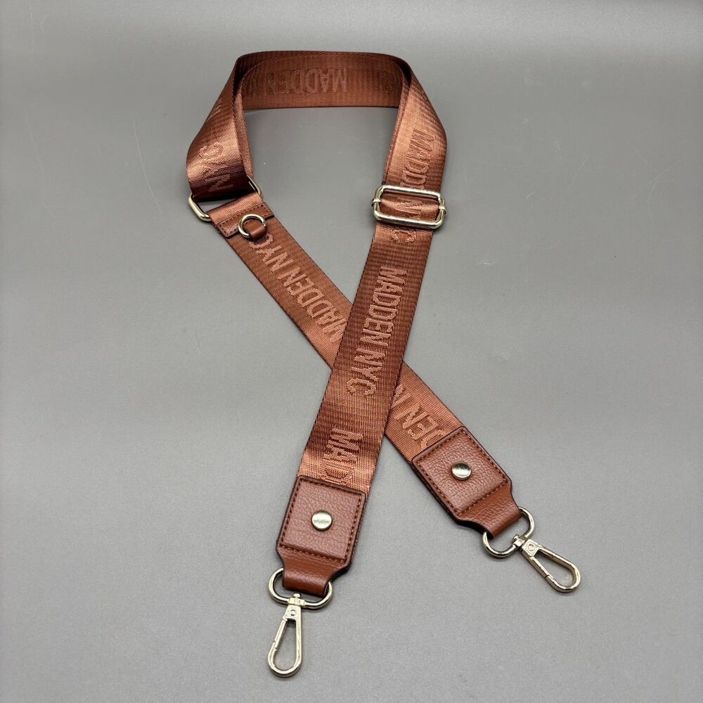 Steve Madden NYC Replacement Bag Strap Brown Logo Adjustable Crossbody Shoulder